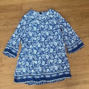 Charming Blue Floral women’s Dress